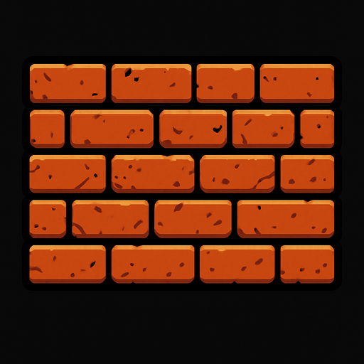 Wall.
In-Game asset.  2d.  High contrast.  No shadows
