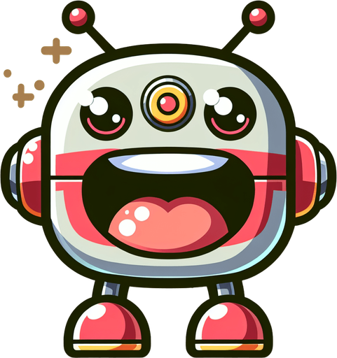 A fun loving hungry cartoon drone with a giant mouth.
Single Game Texture. In-Game asset. 2d. Blank background. High contrast. No shadows.