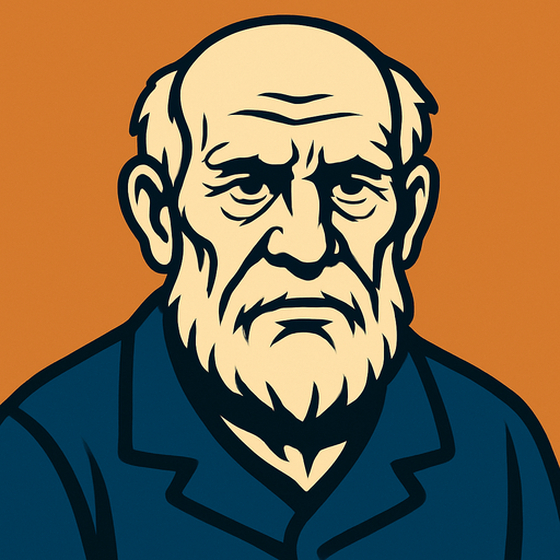 old man.
In-Game asset.  2d.  High contrast.  No shadows