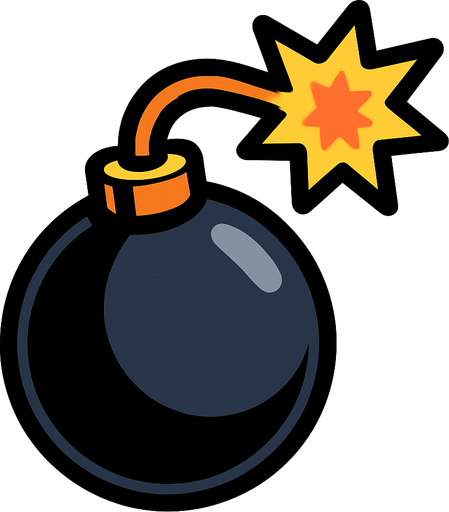 bomb.
In-Game asset.  2d.  High contrast.  No shadows