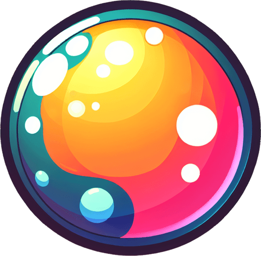 Bubble, opaque, cartoon
Single Game Texture. In-Game asset. 2d. Blank background. High contrast. No shadows.