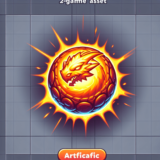 Esfera del dragon.
Single Game Texture.  In-Game asset.  2d.  Blank background.  High contrast.  No shadows