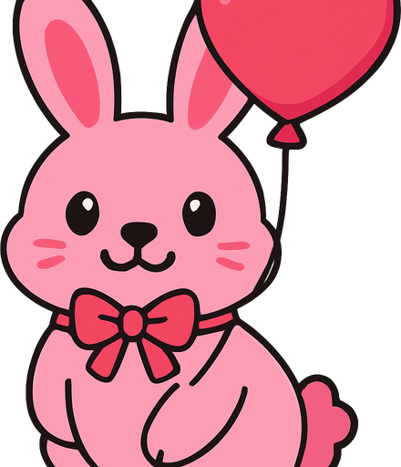 boynuna bir kurdele ve eline de uçan bir balon