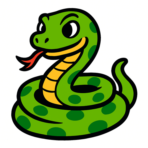 snake.
In-Game asset.  2d.  High contrast.  No shadows