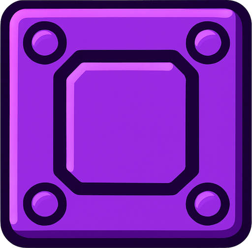 Purple Block.
In-Game asset.  2d.  High contrast.  No shadows