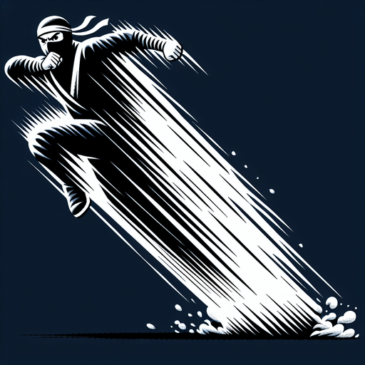 trace blanche verticale d'un effet de coup de ninja