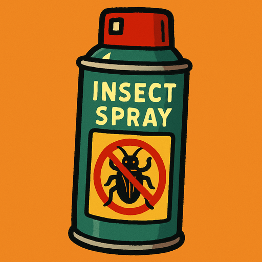 tube de spray anti insectes.
In-Game asset.  2d.  High contrast.  No shadows