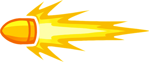 2d beam bullet.
In-Game asset.  2d.  High contrast.  No shadows