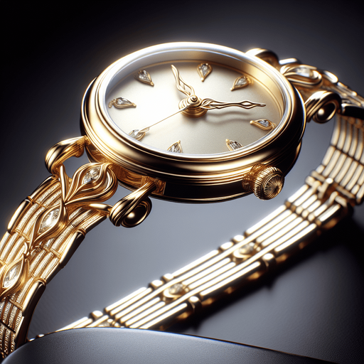 closed thin luxury woman gold watch