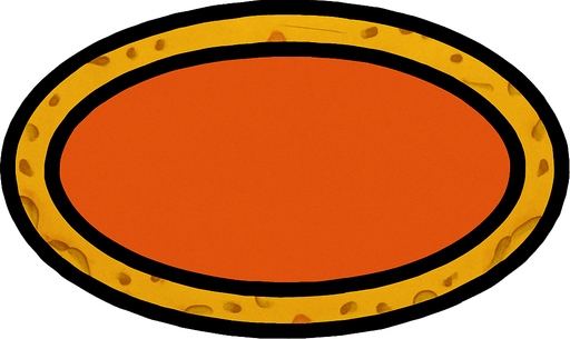 Fondo para título, forma circular y estirado.
In-Game asset.  2d.  High contrast.  No shadows