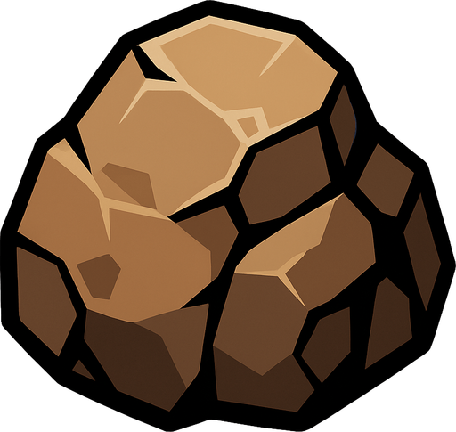 rock.
In-Game asset.  2d.  High contrast.  No shadows