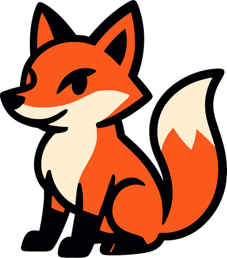 Fox.
In-Game asset.  2d.  High contrast.  No shadows
