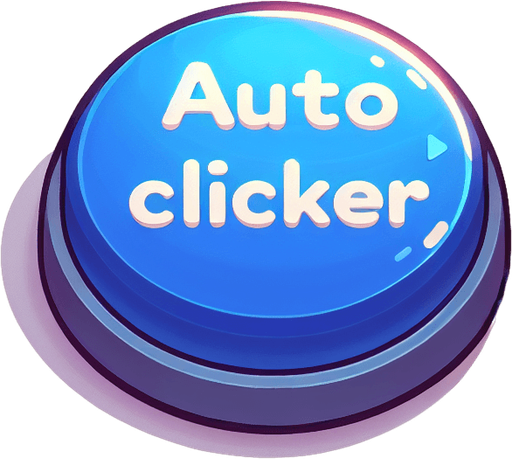 a button saying 'autoclicker'.
In-Game asset. 2d. Blank background. High contrast.