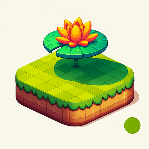 Single Cartoon lillypad edge on. No flower
Game Texture. In-Game asset. 2d. Blank background. High contrast. No shadows.