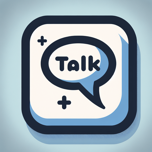 A talk button with a buble and a word 'talk'.
Single Game Texture. In-Game asset. 2d. Blank background. High contrast. No shadows.
