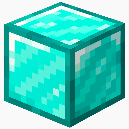 Minecraft Elmas bloğu.
In-Game asset.  High contrast.  No shadows