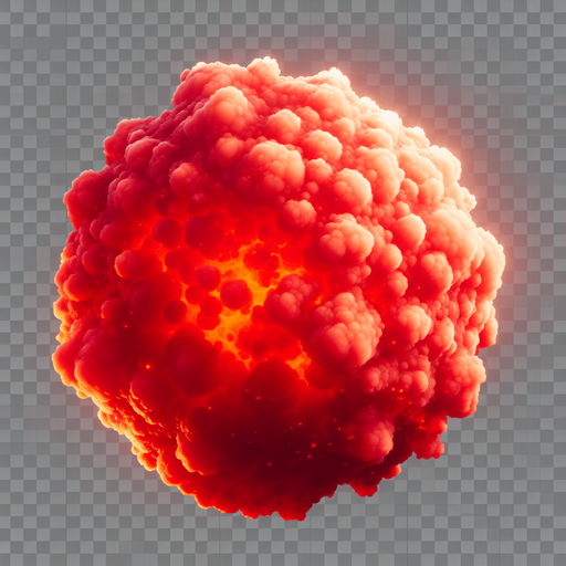 uma particula vermelha brilhante, fundo png.
Single Game Texture. In-Game asset. 3d. Blank background. High contrast. No shadows.
