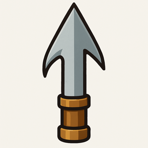 vertical harpoon head.
In-Game asset.  2d.  High contrast.  No shadows