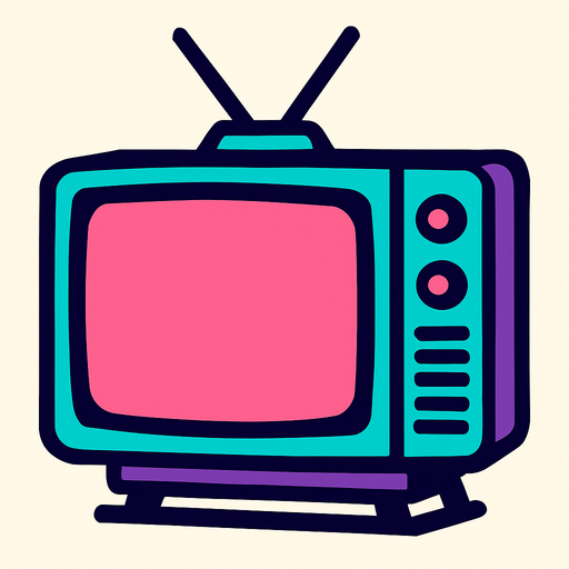 tv.
In-Game asset.  2d.  High contrast.  No shadows