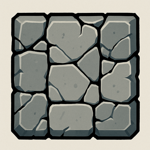 stone square.
In-Game asset.  2d.  High contrast.  No shadows