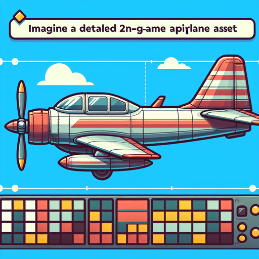 Airplane seen from the side looking to the left.
Single Game Texture.  In-Game asset.  2d.  Blank background.  High contrast.  No shadows