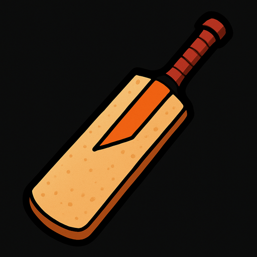 Cricket bat.
In-Game asset.  2d.  High contrast.  No shadows