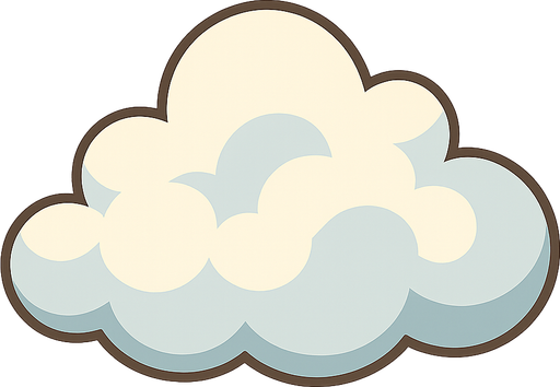 Nube. No background. Transparent background. Blank background. No shadows. 2d. In-Game asset. flat