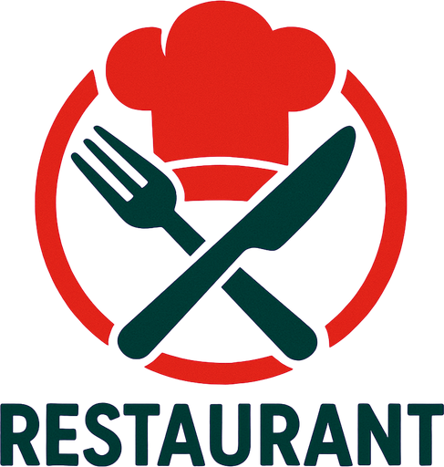 Restoran logosu.
In-Game asset.  2d.  High contrast.  No shadows