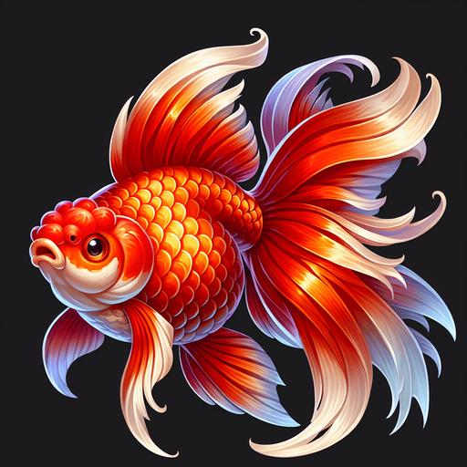 japon balığı.
Single Game Texture. In-Game asset. 2d. Blank background. High contrast. No shadows.