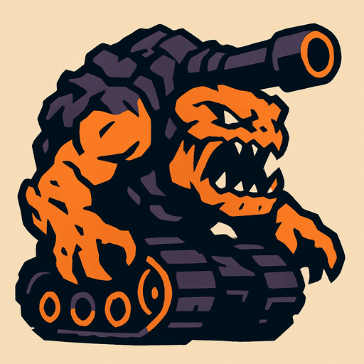 Tank enemy big creature.
In-Game asset.  2d.  High contrast.  No shadows