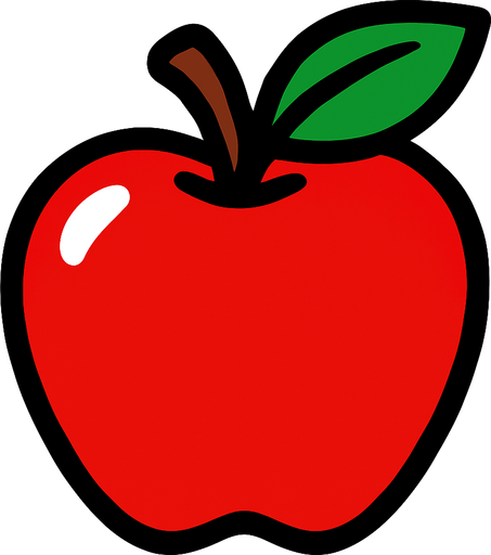 Apple.
In-Game asset.  2d.  High contrast.  No shadows