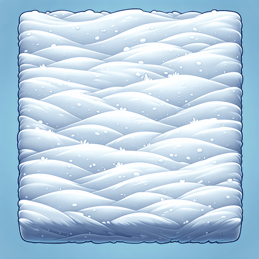 snow.
Single Game Texture. In-Game asset. 2d. Blank background. High contrast. No shadows.