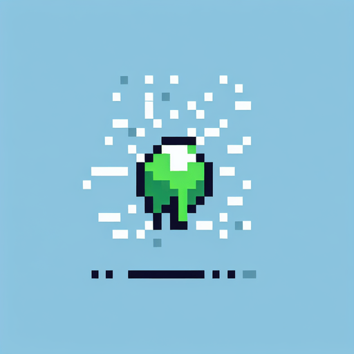 slime ball being launched downwards.
Single Game Texture. In-Game asset. 2d. Blank background. High contrast. No shadows. Pixelated.