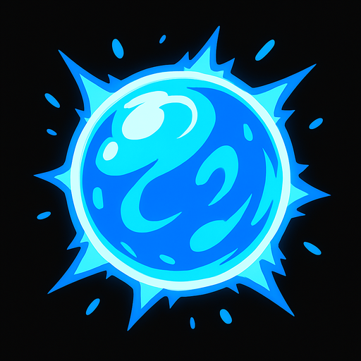energy ball.
In-Game asset.  2d.  High contrast.  No shadows