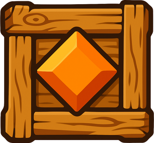 make wood for blocked gem.
In-Game asset.  2d.  High contrast.  No shadows