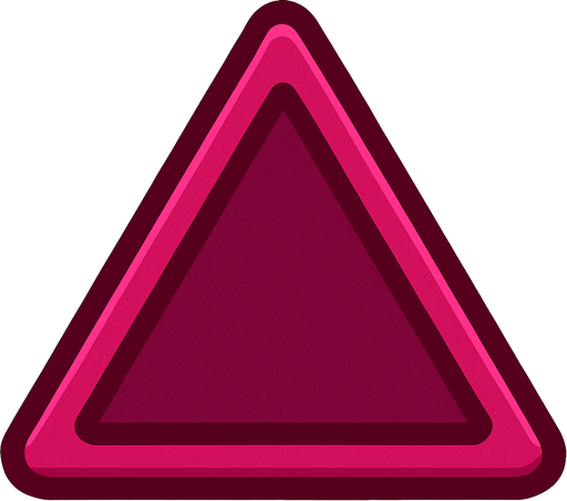 triangulo rosa oscuro.
In-Game asset.  2d.  High contrast.  No shadows