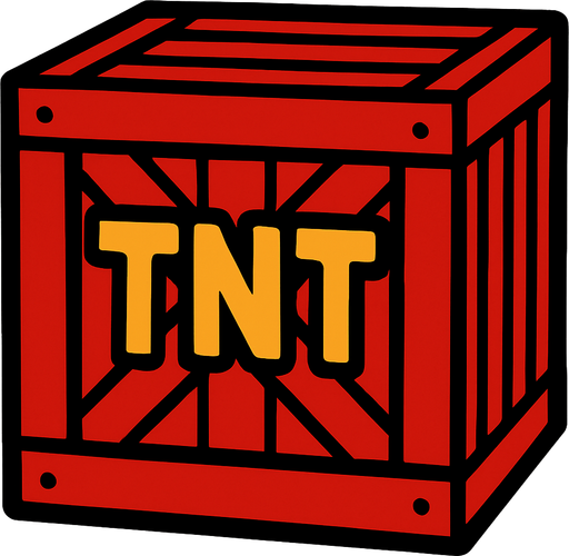 tnt box.
In-Game asset.  2d.  High contrast.  No shadows