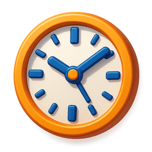 Clock.
In-Game asset.  3d.  High contrast.  No shadows