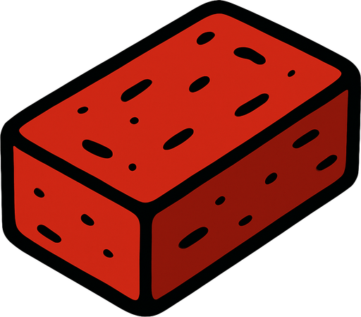 2d brick.
In-Game asset.  2d.  High contrast.  No shadows