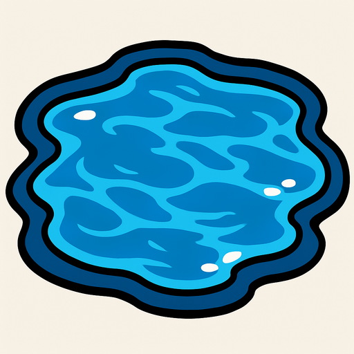 Water.
In-Game asset.  2d.  High contrast.  No shadows
