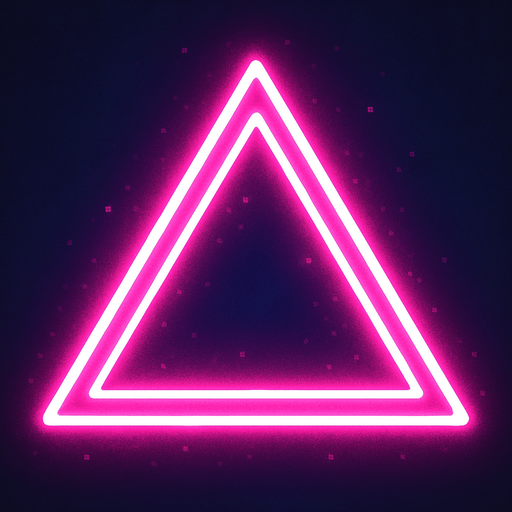 Neon triangle.
In-Game asset.  2d.  High contrast.  No shadows