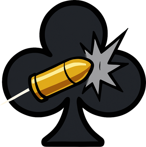 Just the club from this picture with an icon representing a bullet ricocheting from a wall in the center of it.