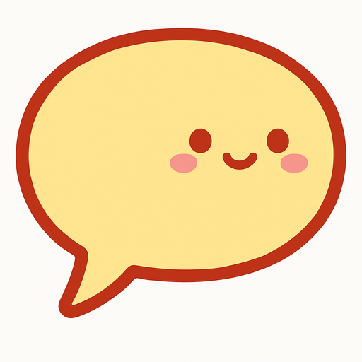 Generate a cute speech bubble.
In-Game asset.  2d.  High contrast.  No shadows