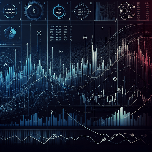 A Technical dark background. Nothing just a gradiant of colors from black to dark blue. Theme : stock market.
background