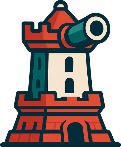 defenseTower.
In-Game asset.  2d.  High contrast.  No shadows