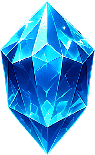 blue light crystal.
Single Game Texture.  In-Game asset.  2d.  Blank background.  High contrast.  No shadows