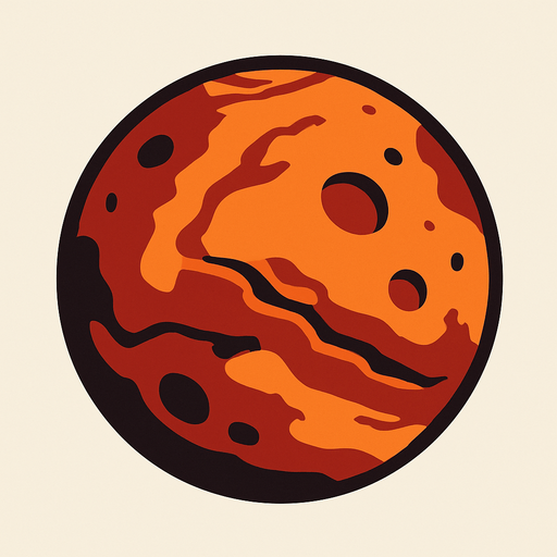 Mars.
In-Game asset.  2d.  High contrast.  No shadows