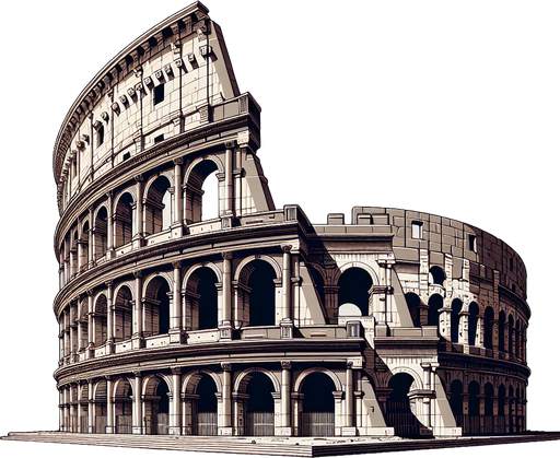 An animated image of the colosseum.
Single Game Texture. In-Game asset. 2d. Blank background. High contrast. No shadows.