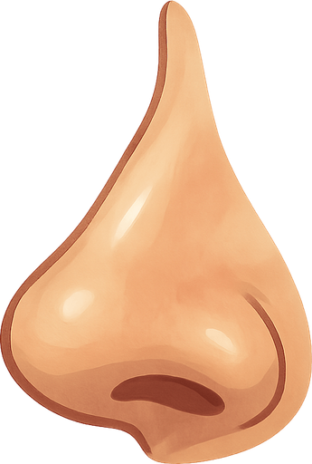 nose. No background. Transparent background. Blank background. No shadows. 2d. In-Game asset. flat
