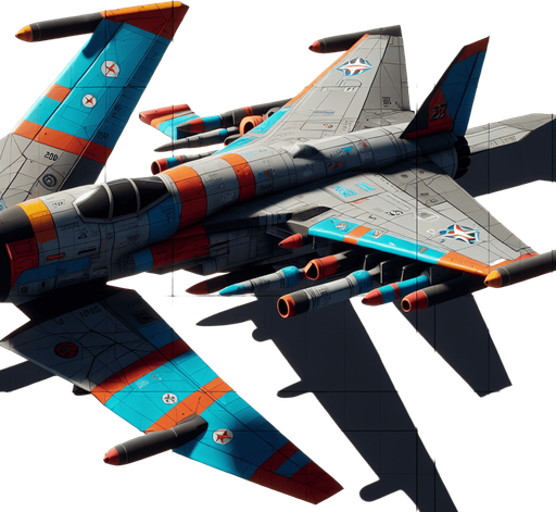 Enemy plane.
Single Game Texture.  In-Game asset.  2d.  Blank background.  High contrast.  No shadows
